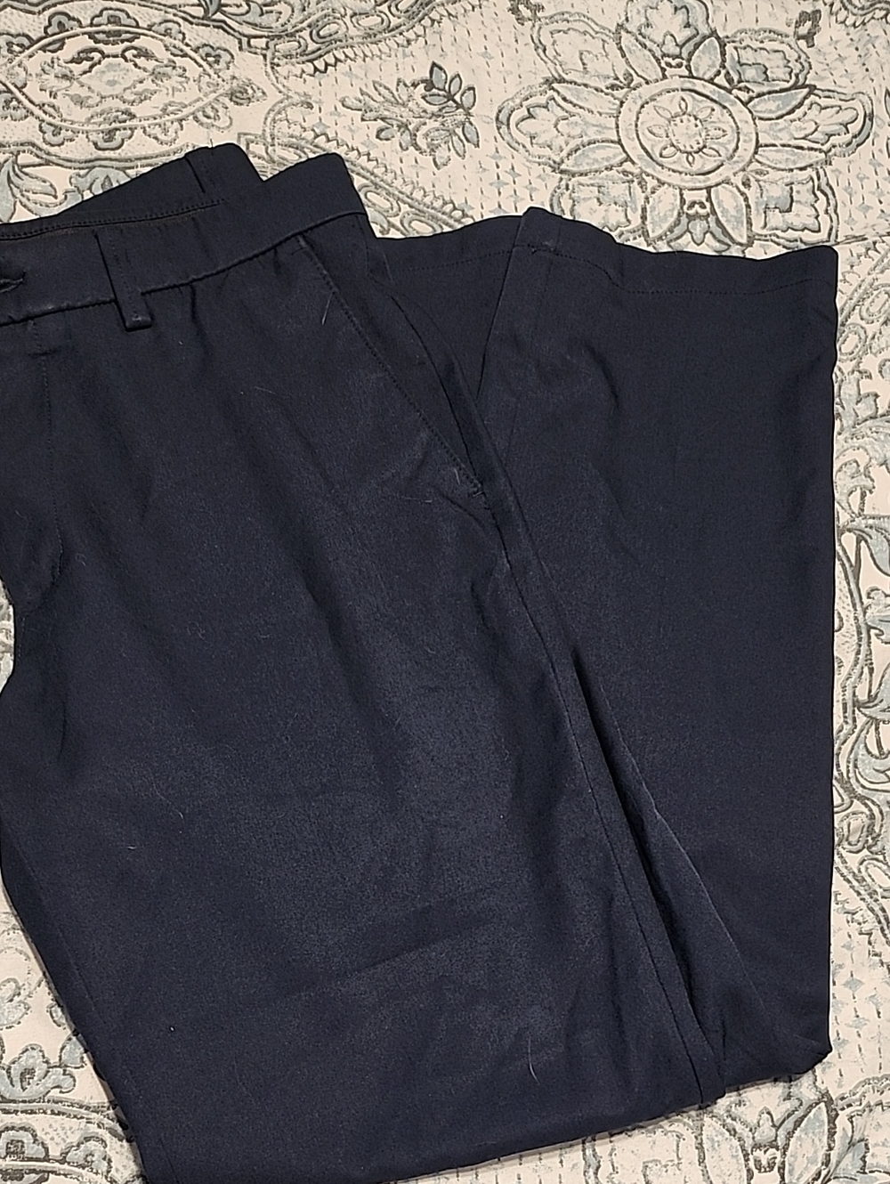 Haggar Men's Navy Dress Pants - Classic Flat Front